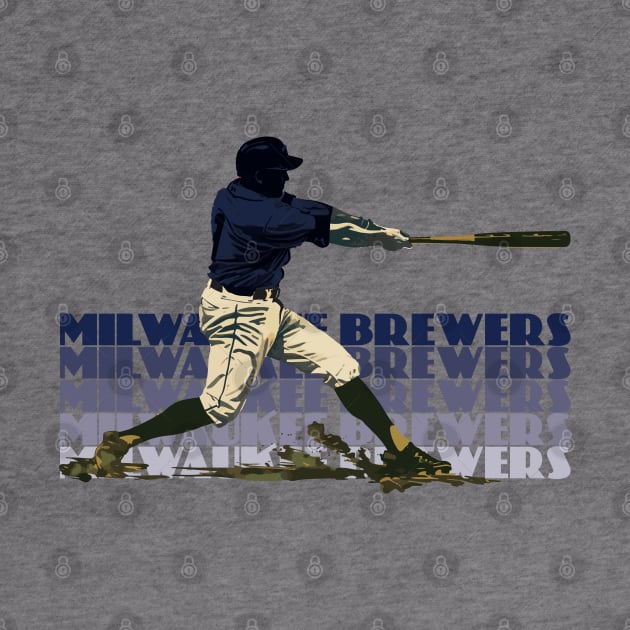 Retro Milwaukee Brewers Slugger by Rad Love